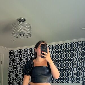 H&M leather top